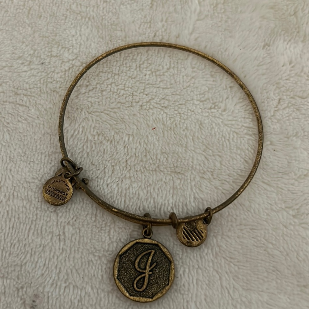 Alex and Ani J initial bracelet